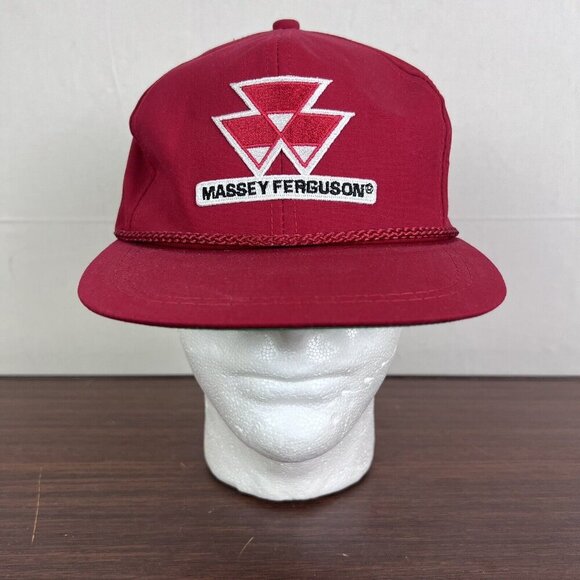 K Products Other - K-Products Massey Ferguson Tractor StrapBack Hat Farm Ag New‎ Cord Embroidered